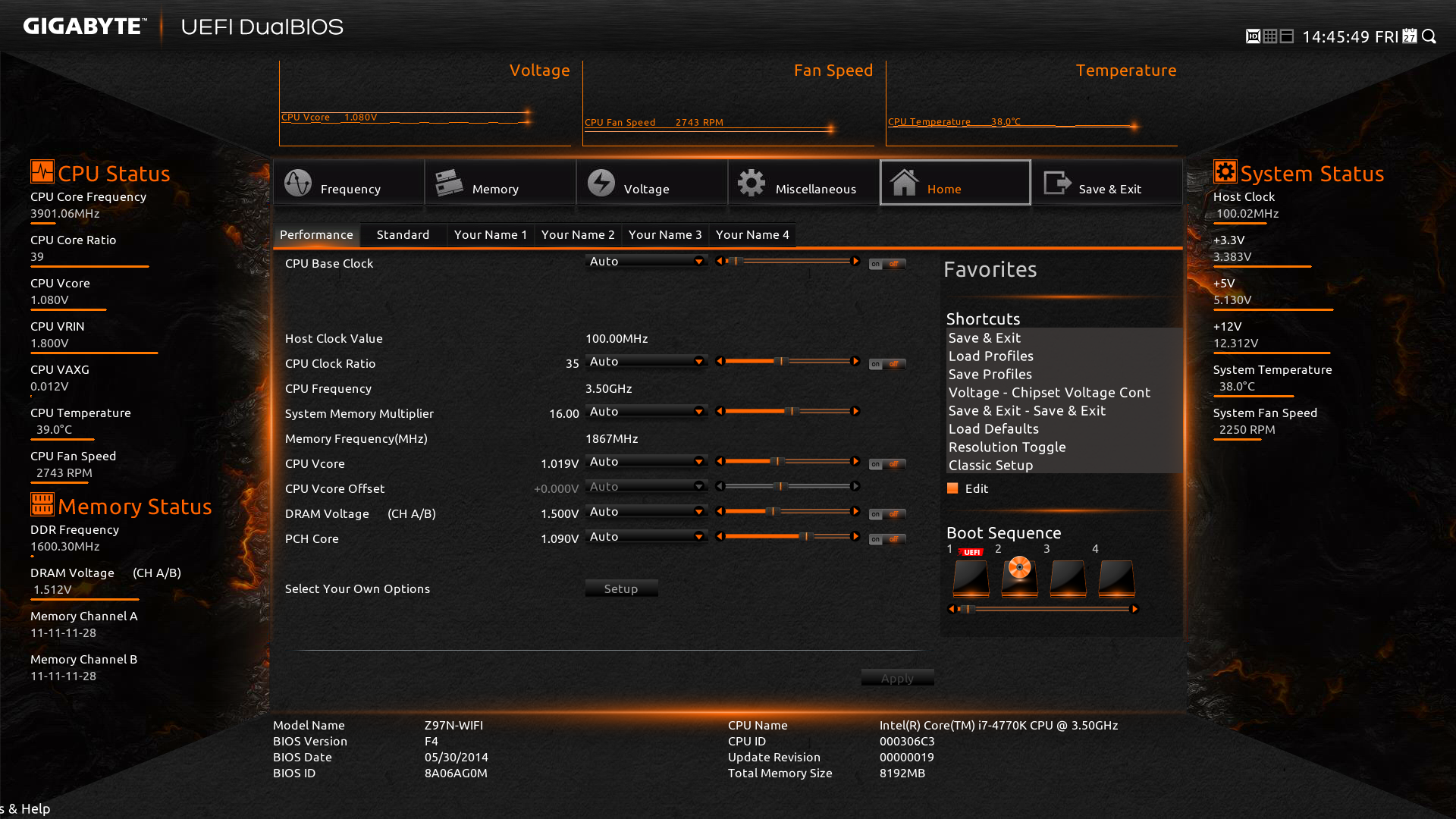 Настройка uefi bios asus z97